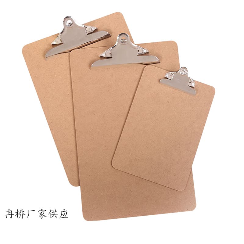 Butterfly clip writing pad clip manufacturer MDF folder A4 writing board wooden menu clip office document hardboard clip