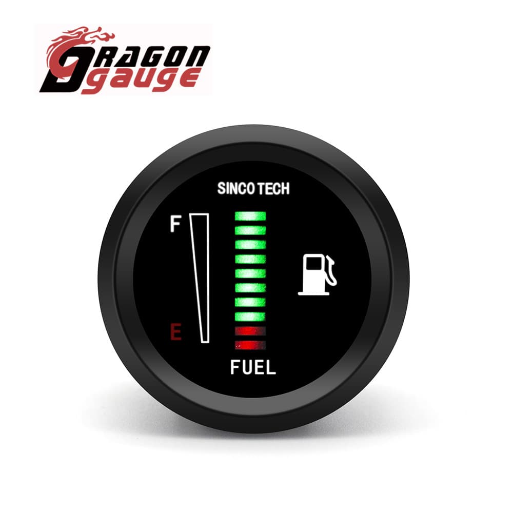 Automotive modified gauge LED display fuel gauge 52MM oil level meter 12V automotive universal oil level gauge