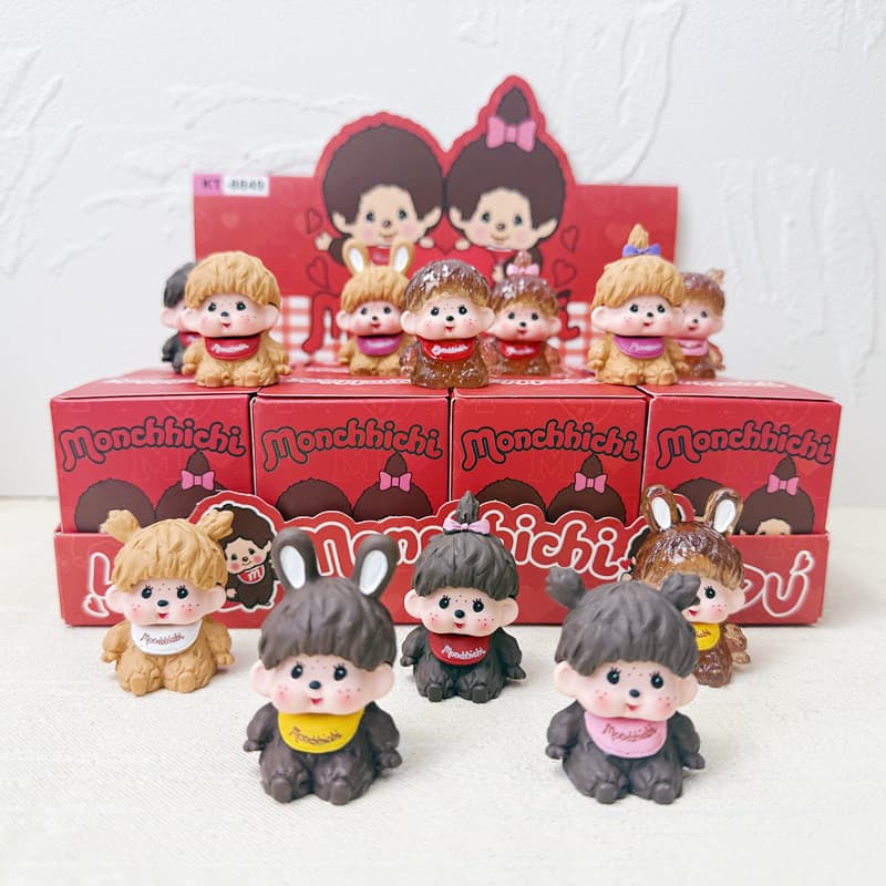 Creative Monchchi cute blind box cartoon fun trendy cute doll ornaments student gifts resin crafts