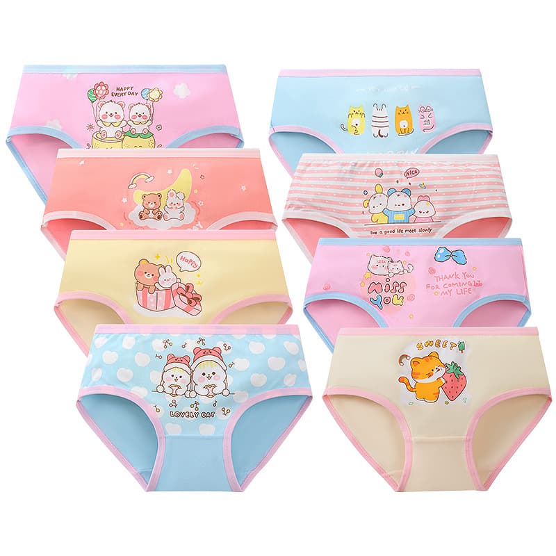 Cross-border special for little girls underwear boxer triangle European and American style triangle girls underwear milk silk girls underwear