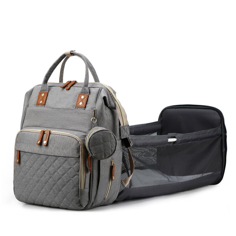 Factory Maternity Bag Foldable Baby Crib Multifunctional USB Charging Backpack Mommy Bag Processing Bed Bag