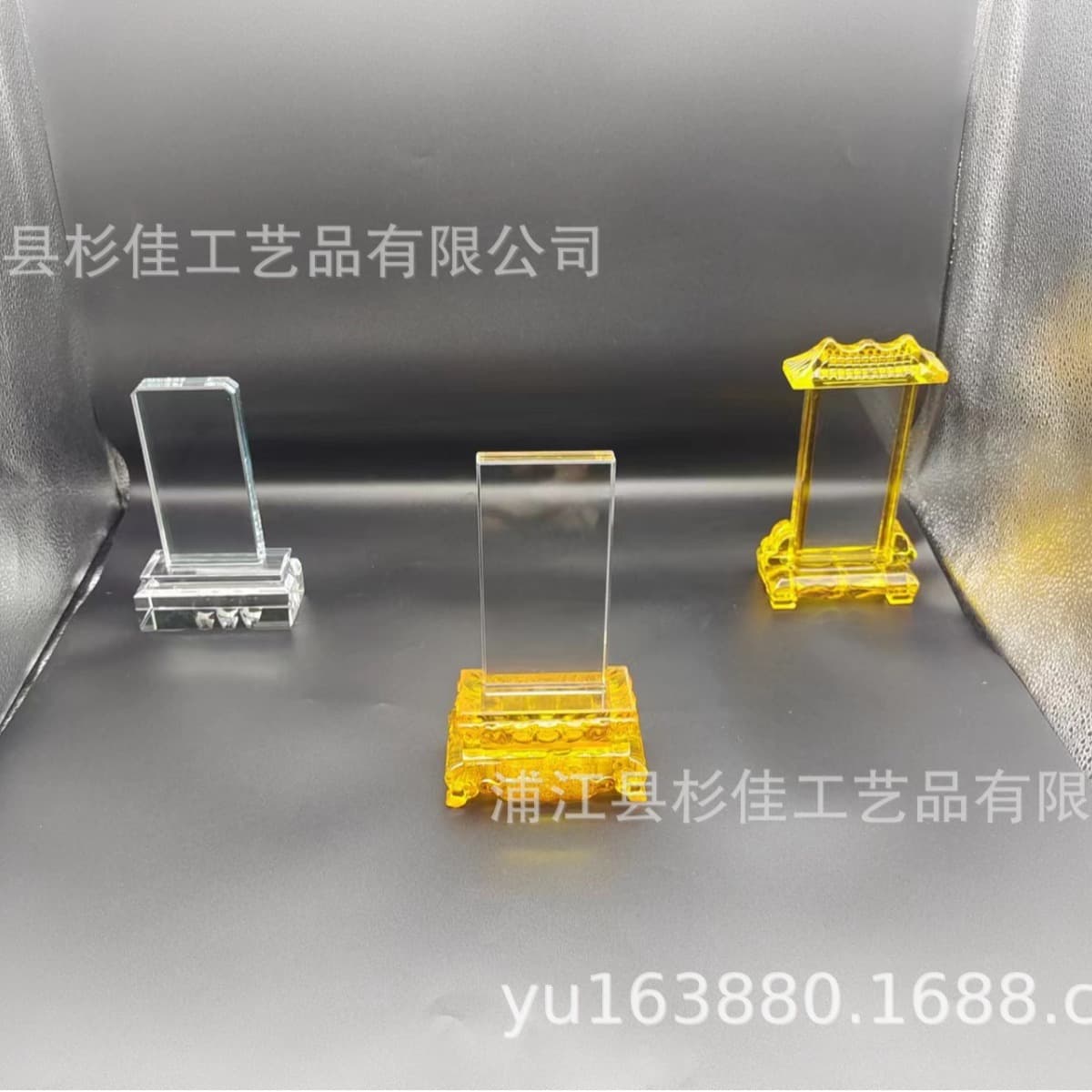 Golden Lotus Crystal Ancestral Plaques for Funeral Use, Ancestor Worship, and Ash Storage as Decorative Items