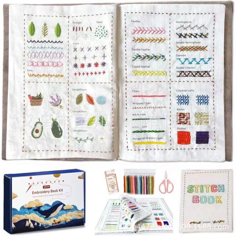 Independent Site Bestseller Stitch Book Linen Embroidery Sewing Kit DIY Embroidery Gift