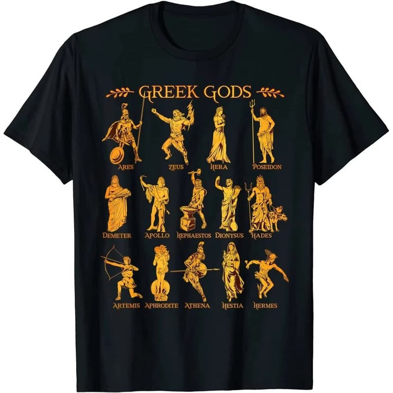 【Cross-border EU Size】Greek Mythology Greek Gods T-Shirt Cotton O-Neck