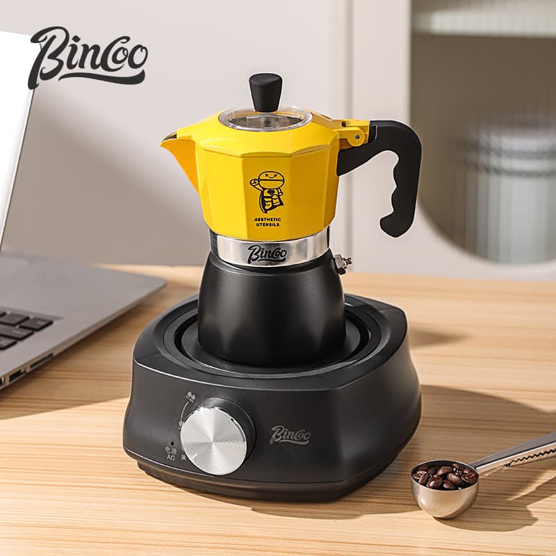 Bincoo Double Valve Moka Pot Coffee Brewing Set Italian Equipment Extraction Portable Gift