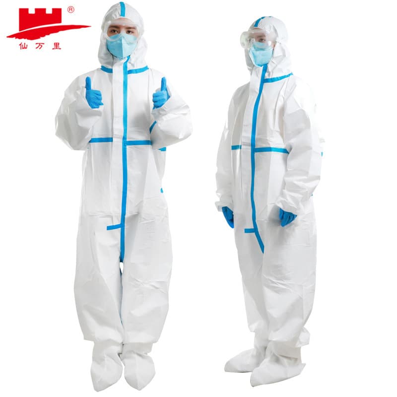Xianwanli Breathable Membrane Sealed Disposable Protective Coverall for Farms, Non-Woven Pig Farming Isolation Suit