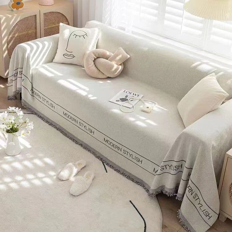 R5X Universal Sofa Cover, Nordic Ins Style Sofa Throw, All-Season Premium Full-Cover Sofa Slipcover