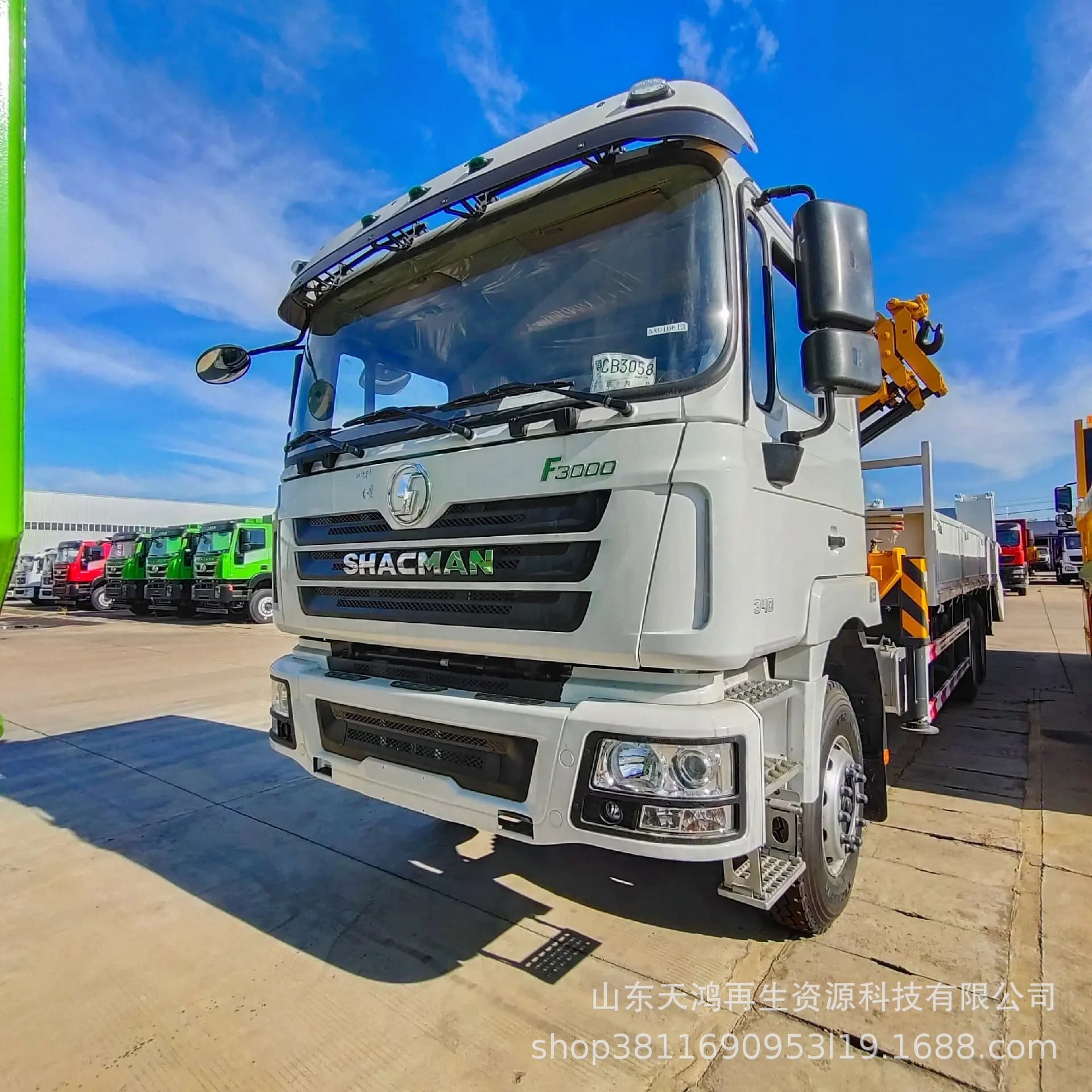 Source factory remanufactured Shacman F3000 knuckle boom crane 8-ton 12-ton available vehicles, tractor dump truck