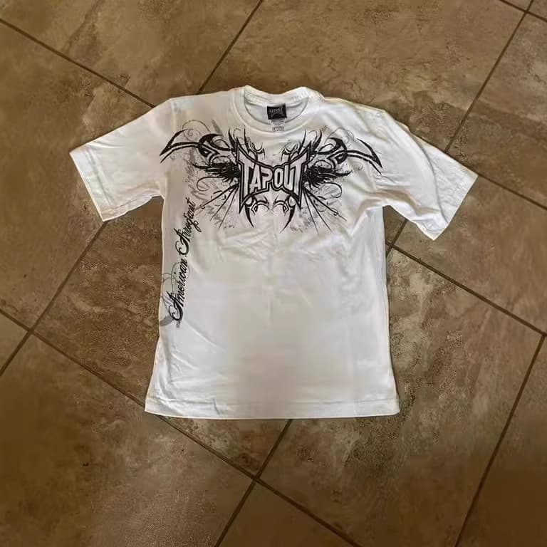 Y2K Retro T-Shirt New Harajuku Hip-Hop Crew Neck Tee Unisex Short Sleeve Gothic Top Streetwear