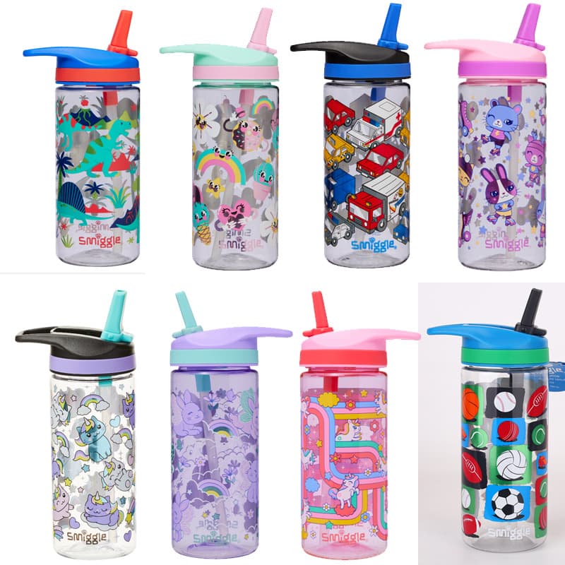 Australia Smiggle Silicone Straw Water Bottle, Primary School Students Water Cup, Children Cup