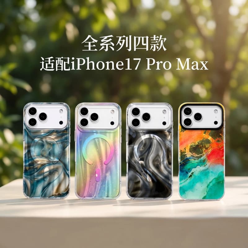 Suitable for iPhone18ProMax mobile phone case Apple 17 gilt Galaxy Symphony Magnetic 16/15PRO protective cover