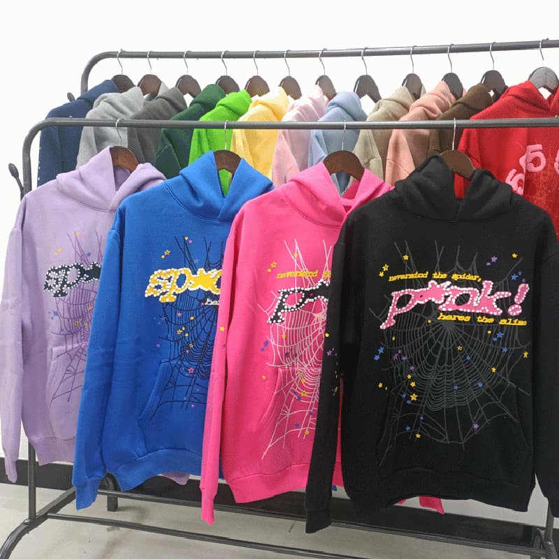 Real Shot of the Original Spider Hoodie, European and American Trendy Brand Sp5Der Hoodie Sweatshirt for Men, Foreign Trade Cross-Border Wholesale