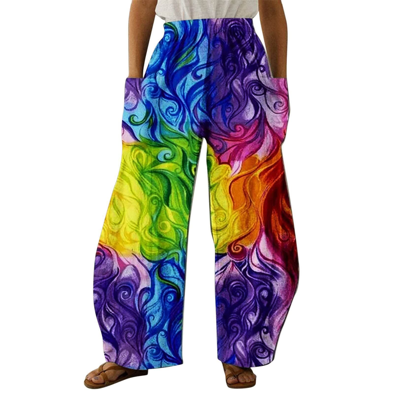 Amazon Summer Women's Straight-Leg Casual Wide-Leg Pants with 3D Print, European and American Loose Straight-Leg Trousers