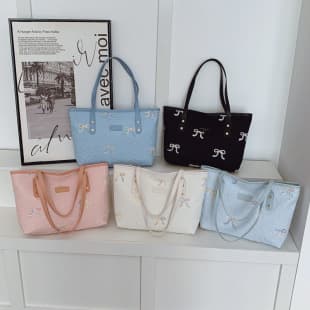 2025 Large Capacity New Stylish Fashion Embroidered Butterfly Shoulder Bag, Sweet Artistic Handbag Tote Bag