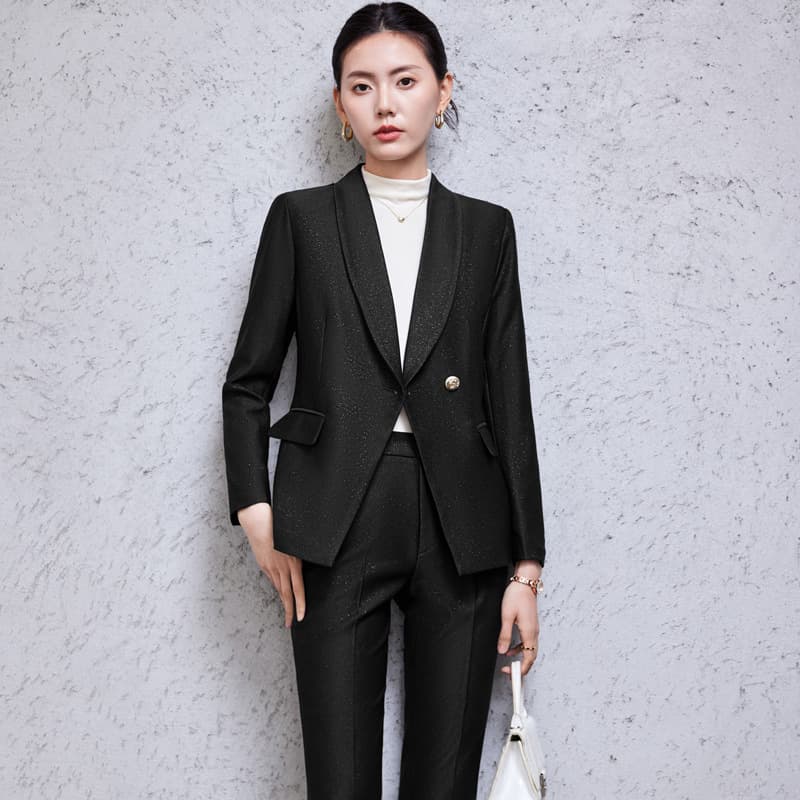 Small suit suit for women in autumn and winter new Korean style slim interview formal two-piece set professional casual suit jacket for women