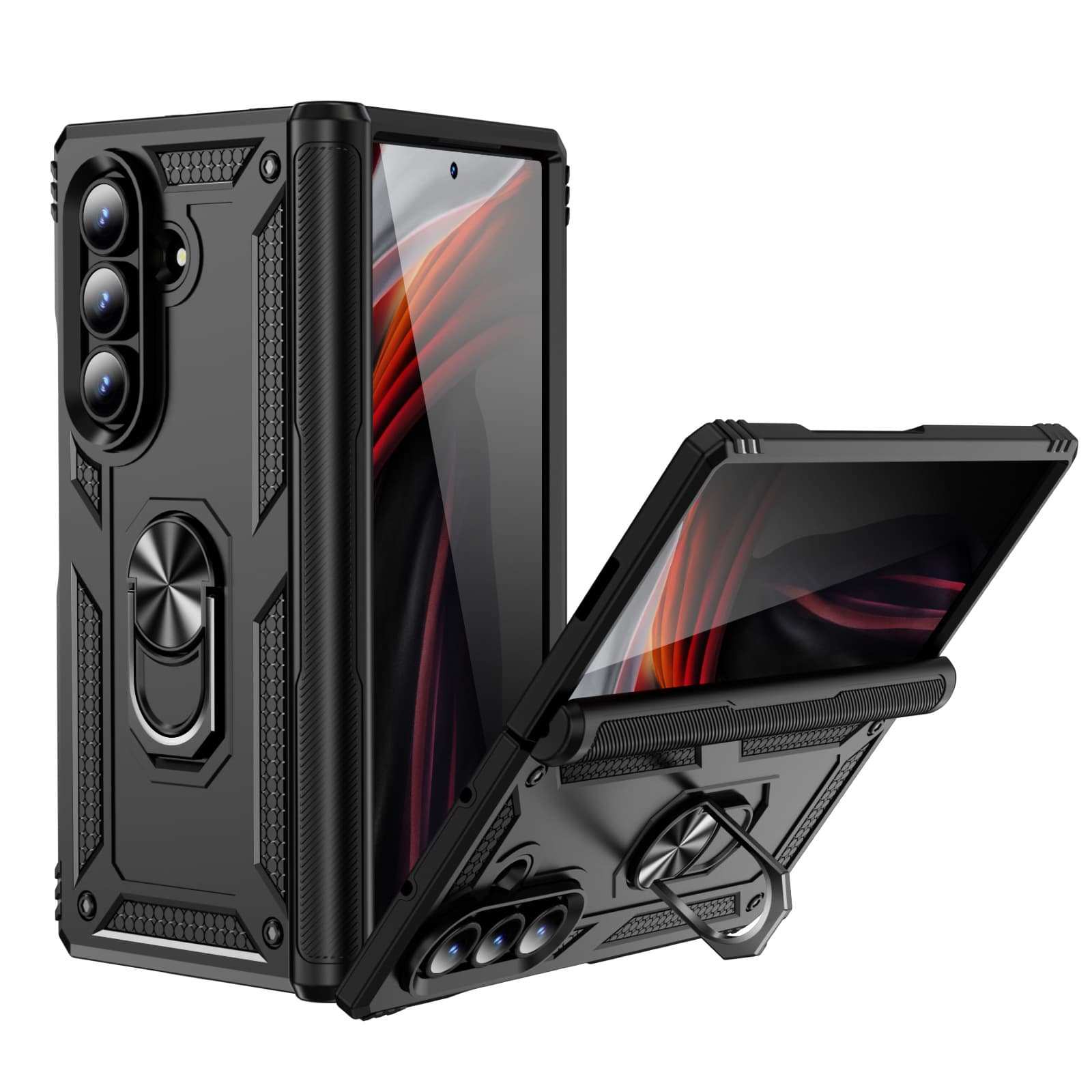 New Style Compatible with Samsung Z Fold 8 Ultra Military-Style Left-Right Fold Phone Case Z Flip8 Bracket Protective Case