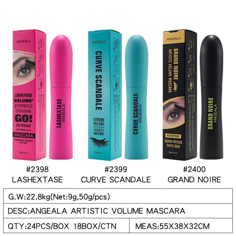 Long-lasting Curl Waterproof Mascara Smudge-proof Lengthening Volumizing Easy Remover Electric Eye Mascara Cross-border Wholesale