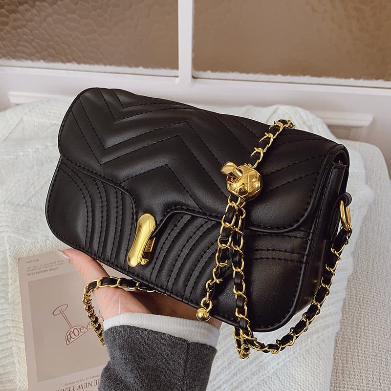 Women's New Quilted Chain Bag Fashion Versatile Shoulder Crossbody Bag High-End Light Luxury Small Square Bag Custom