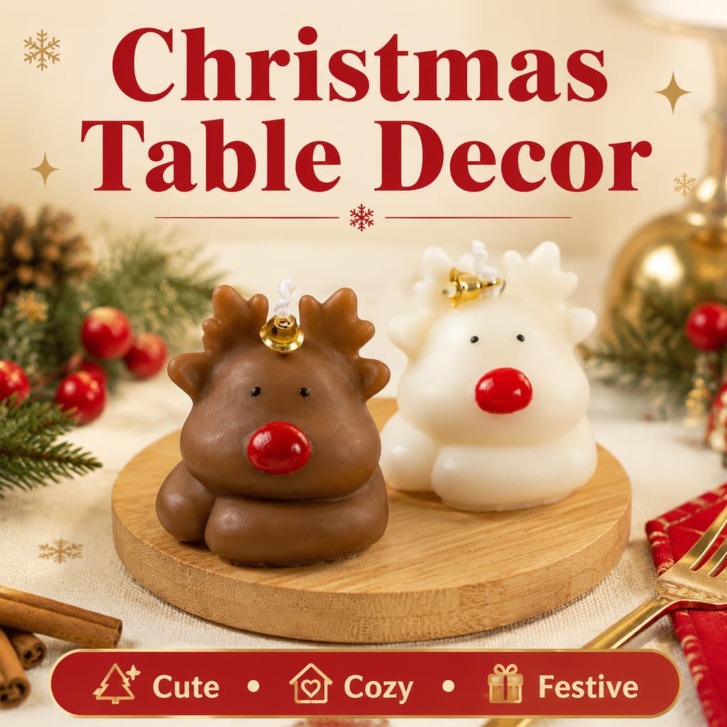 Cross-border Christmas scented candles wholesale Christmas decorations birthday elk shaped candles scented souvenirs