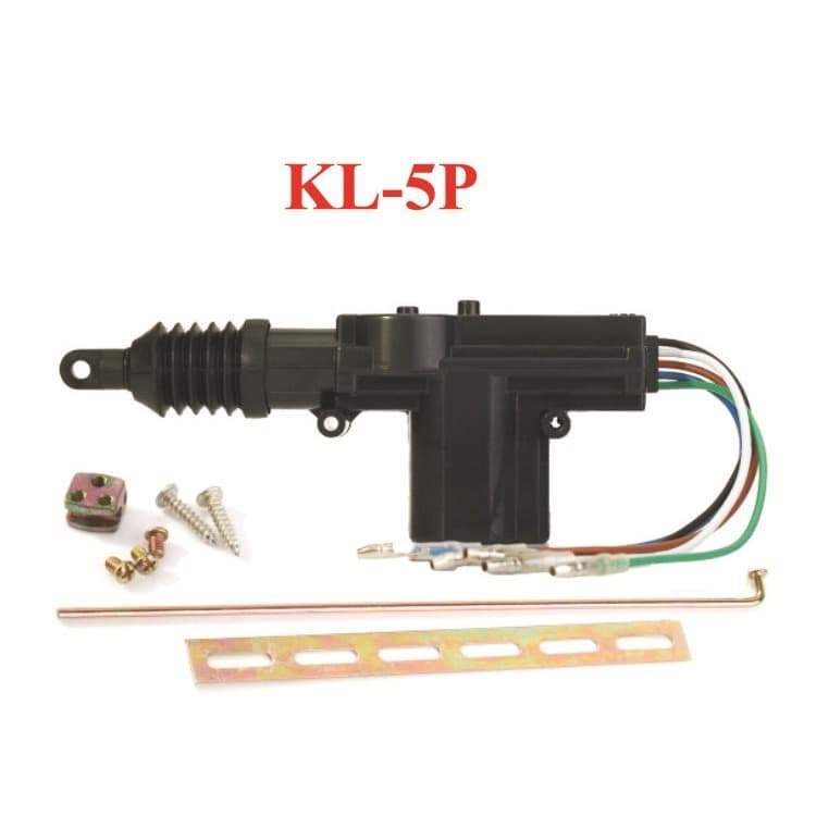 Five-wire central locking motor for car central locking system, 5-wire gun, 12V, compatible with multiple car models.