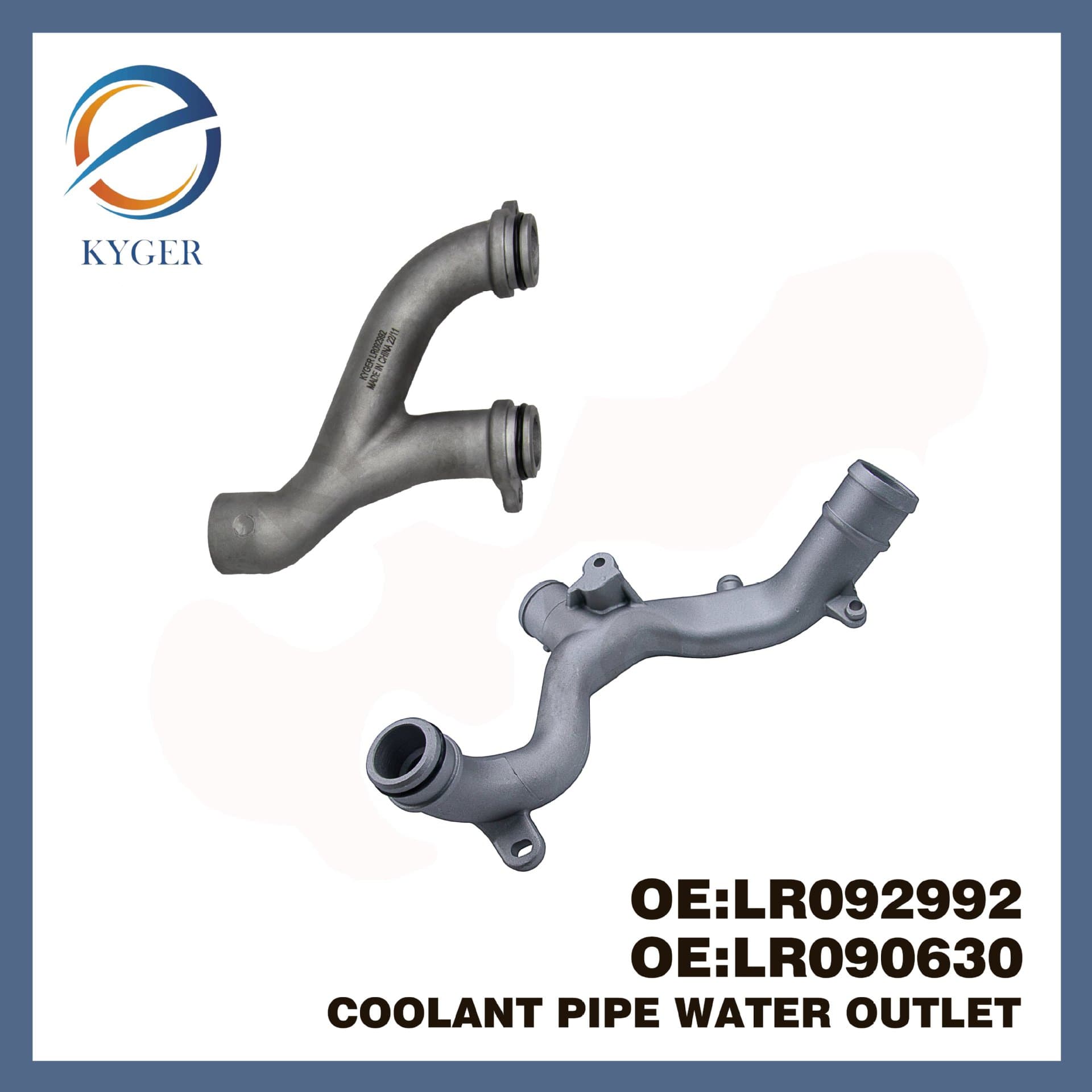Suitable for Range Rover RR13RS14 Discovery D4 aluminum water pipe LR090630 LR092992 two pack