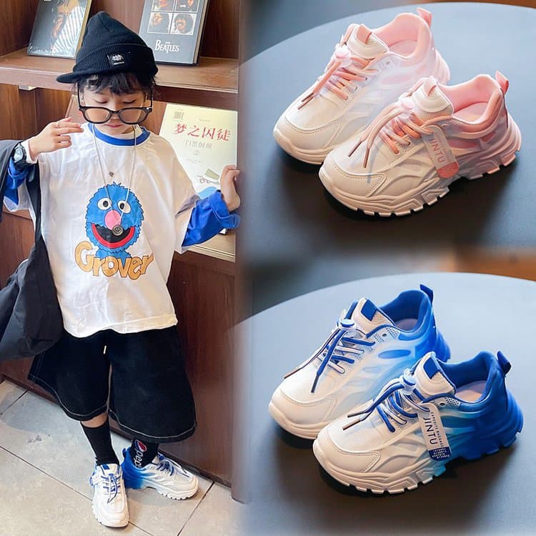 Fashion Boys and Girls Sports Shoes New Spring Summer Comfortable Breathable Running Shoes White Sneakers Student Children Shoes Wholesale