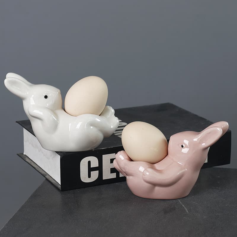 Cross-border Cartoon Egg Cup Egg Holder Tabletop Household Breakfast Ceramic Cup Creative Egg Display Cup