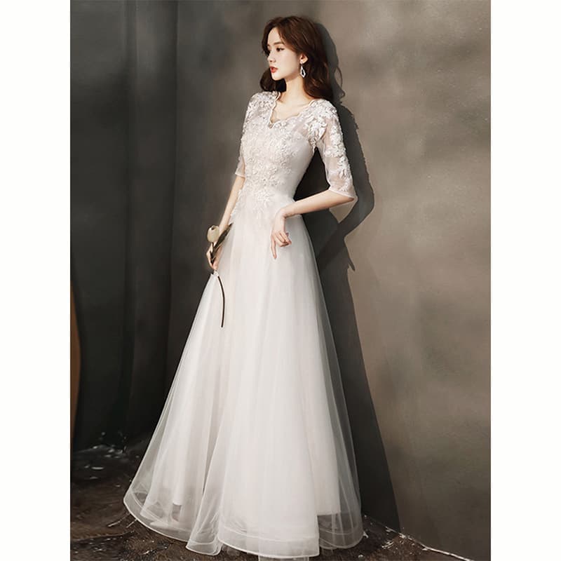Evening dress for women 2026 new summer banquet long temperament white lady elegant annual party dress