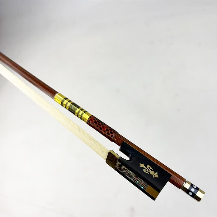 High-end handmade foreign flower violin bow performance-grade Brazilian wood violin bow