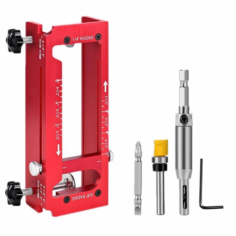 New cross-border door lock opening locator aluminum alloy door hinge installation kit door hinge installation processing set