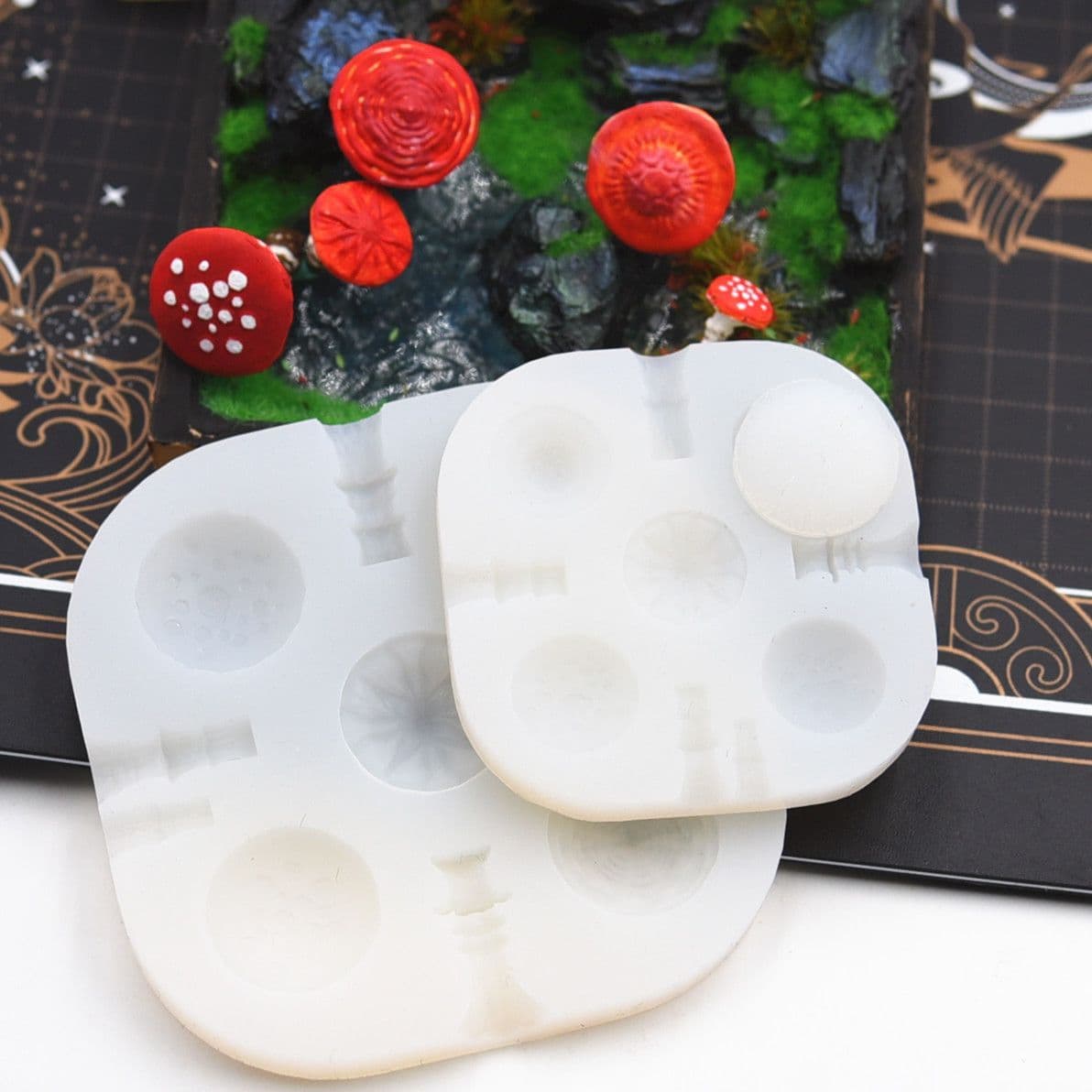 DIY Mushroom-Shaped Silicone Mold for Soap, Fondant, and Candle Making