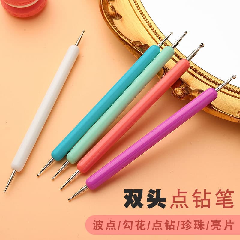Dotting Pen Nail Art Pen Pick Up Drill Pen Dot Bead Pen Multicolor Acrylic Rod Nail Tool Set