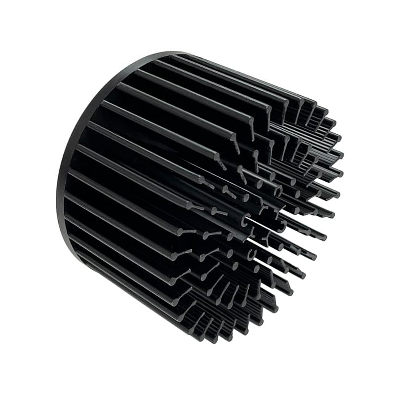 COB Cold Forged Heat Sink Shell 80mm Diameter Spotlight 45 Road Light Module Round Copper Forged LED Fin Heat Sink