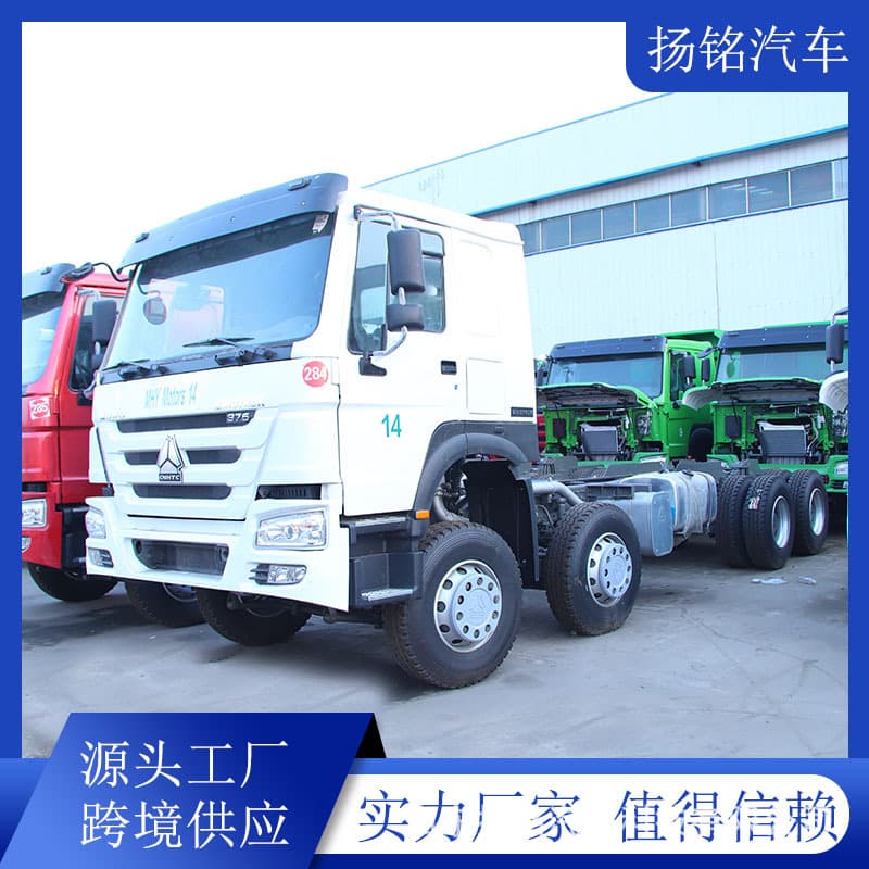 Cross-border Howo Front Four Rear Eight Dump Box Truck Export Heavy-duty Truck HOWO 375 HP Transport Tractor Head