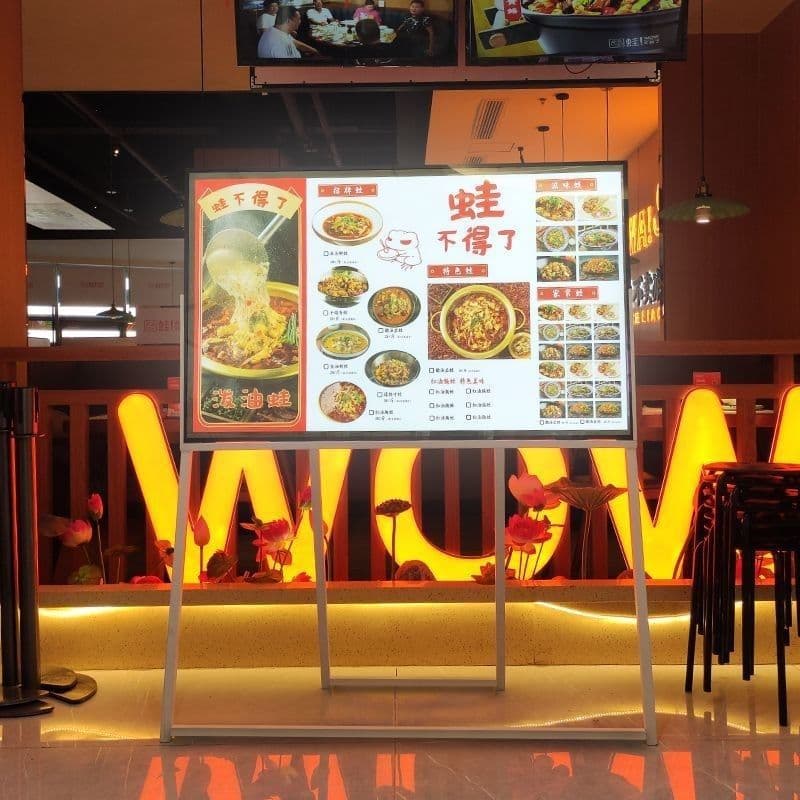 LED Freestanding Lightbox Ad Boards, Night Market Illuminated Display Stands, Floor Menu Holders, Recipe Racks, Promotional Signboards