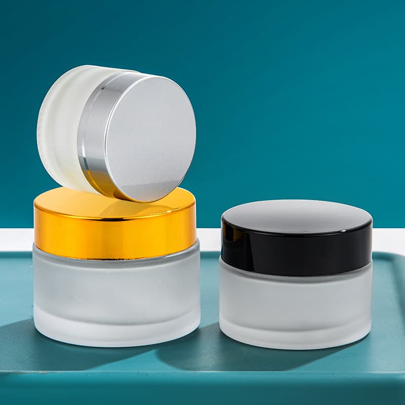 Frosted glass small ointment bottle packaging box cream sealed jar empty packaging burn ointment box facial cream bottle small capacity