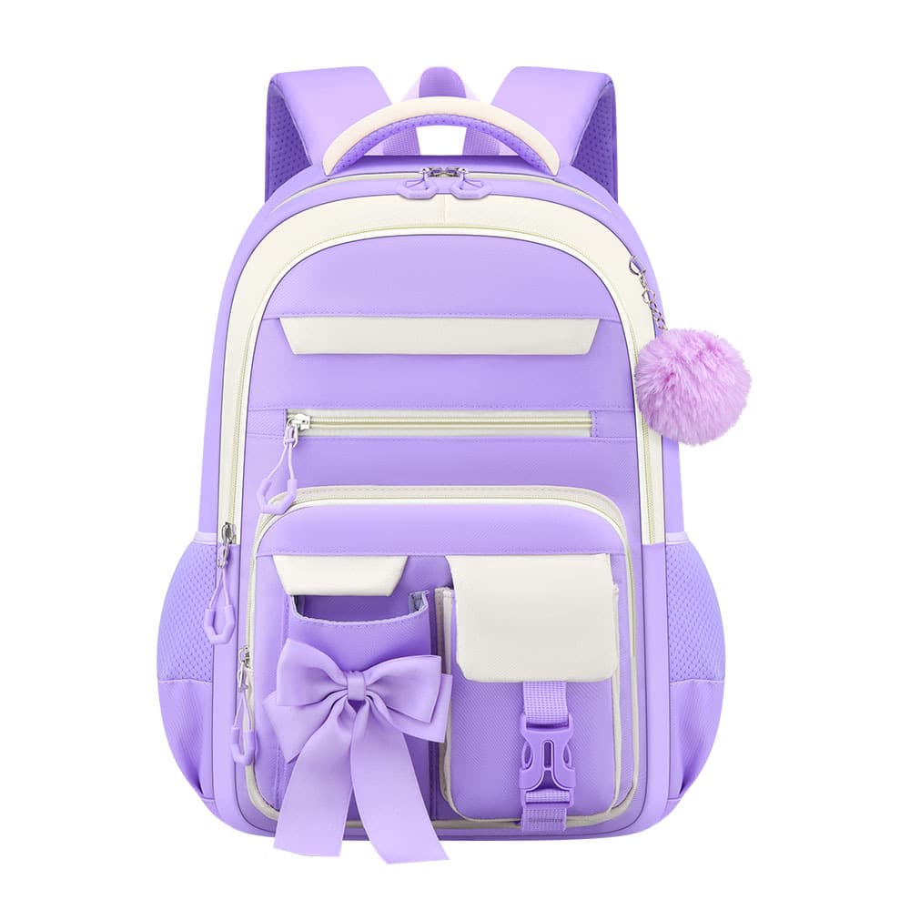 New Cross-border Elementary School Backpack High Appearance Double Shoulder Bag Simple Bag Factory Wholesale Three-piece Set Backpack Lunch Bag Pencil Case