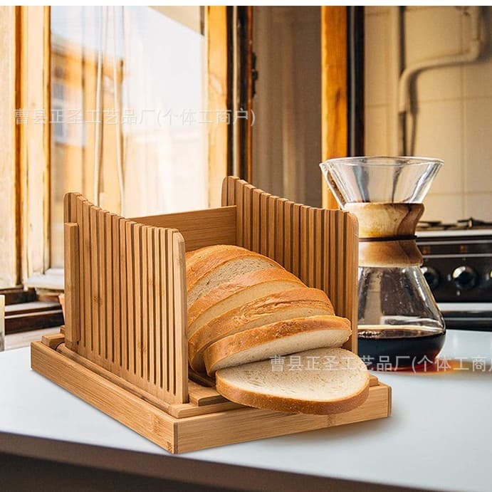 Bamboo Home Commercial Bread Cutting Board Dessert Crumb Tray Foldable Slicing Board Bread Slice Tray