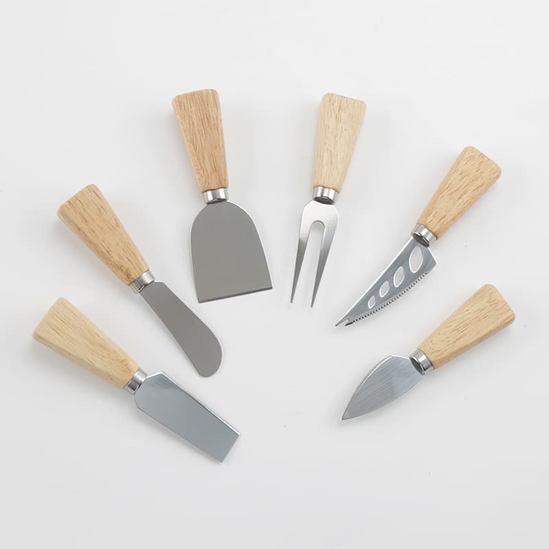 Rubber Wood Butter Spatula Baking Set Small Tools Cake Household Knife and Fork Scraper Cheese Cutter Cake Spatula