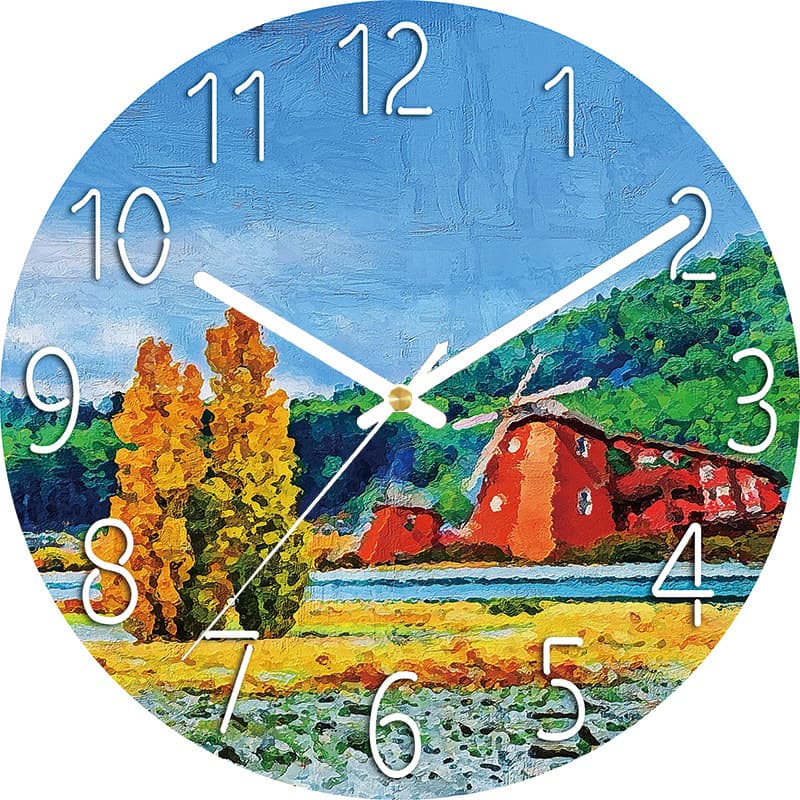 Creative Internet Celebrity Wall Clock Living Room Home Fashion Wall Watch Bedroom Silent Clock Creative Oil Painting Decorative Quartz Clock
