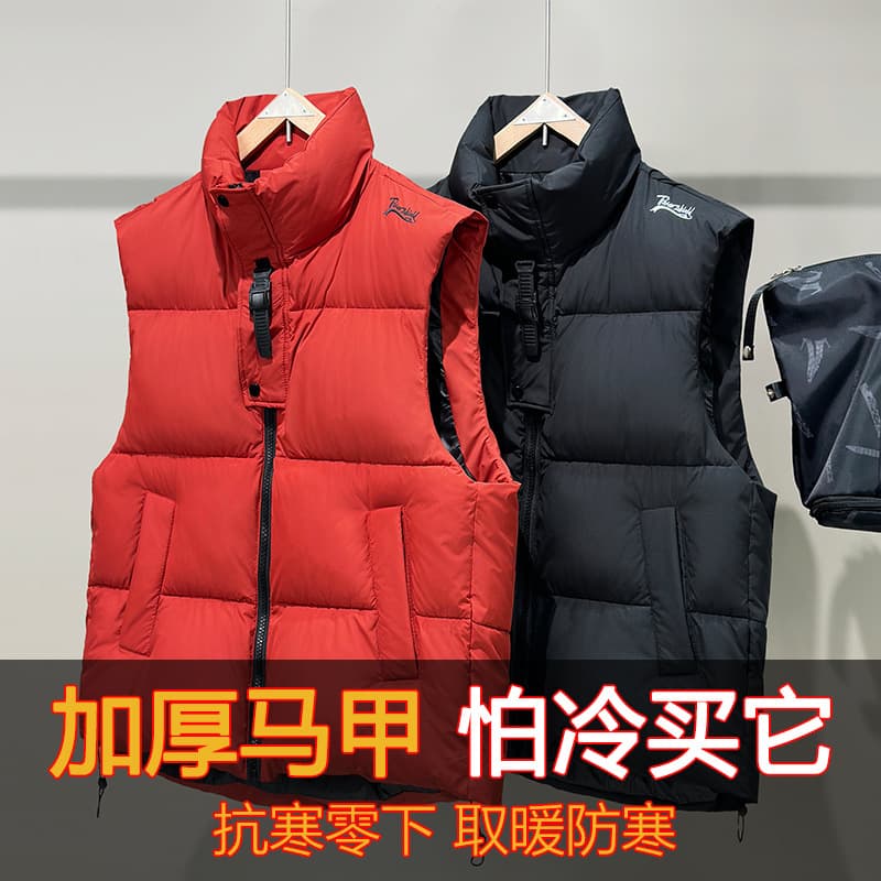 Plus Size Men's Vest 2025 Winter New Style Warm Outerwear Jacket for Men
