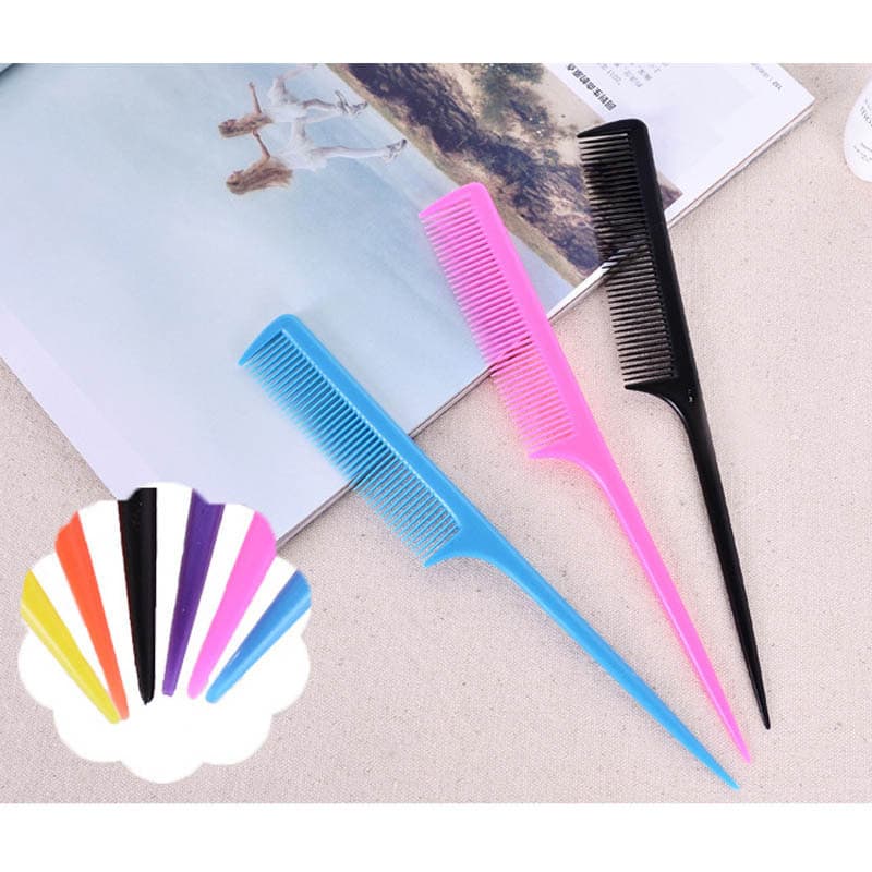 Professional Hairdressing Makeup Tool Comb Plastic Pointed Tail Comb Teasing Comb Evening Comb Hair Pick Small Gift Wholesale