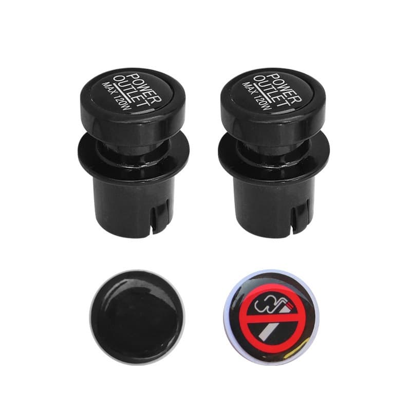Cross-border Car Cigarette Lighter Dust Cover, 2-Pack, Child-Proof, Standard Universal Car Charger Socket Plug