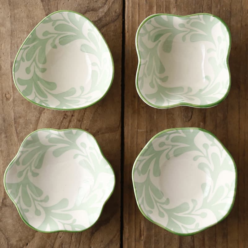 Nordic Style Series Machine-Printed Underglaze Ceramic Dinnerware Creative Small Flavor Dish for Soy Sauce, Seasoning, and Side Dishes White Porcelain