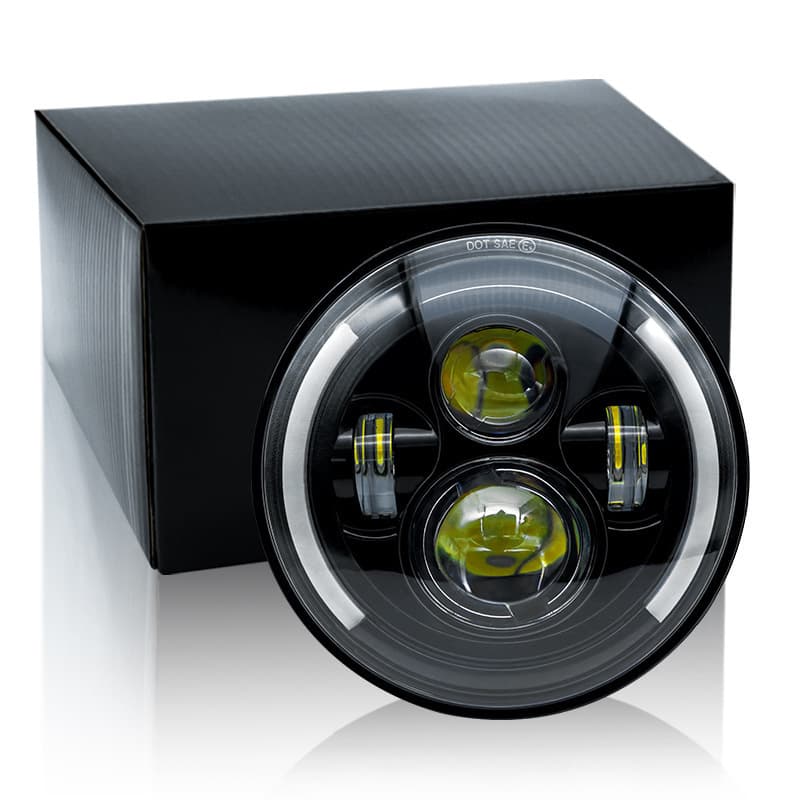 7-inch Wrangler BJ212 Headlight 50W Motorcycle Car Headlamp Off-Road LED Light Modification