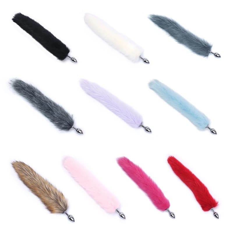 Sex Toy Artificial Tail Silver Small Metal Anal Plug Back Court G-Spot Anal Plug Flirting Female Slave Adult SM