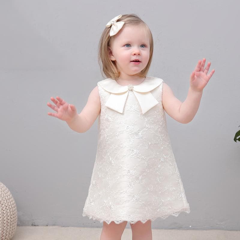 Baby Girl's 1st Birthday Dress Elegant Champagne Princess Gown for Winter
