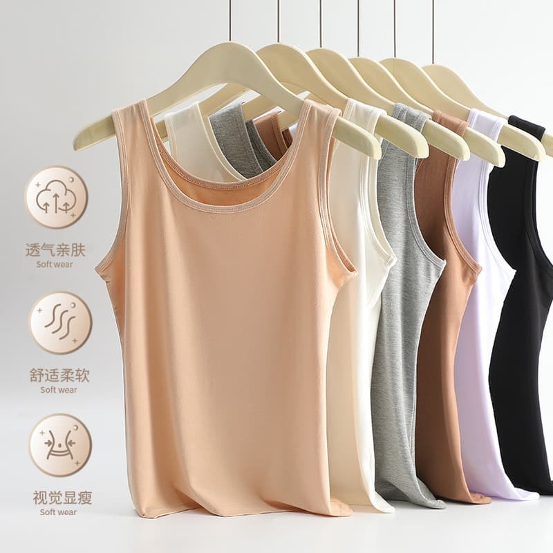 Modal Vest Women Summer Strapless Underwear Outerwear Base Seamless Vest Ladies Shirt
