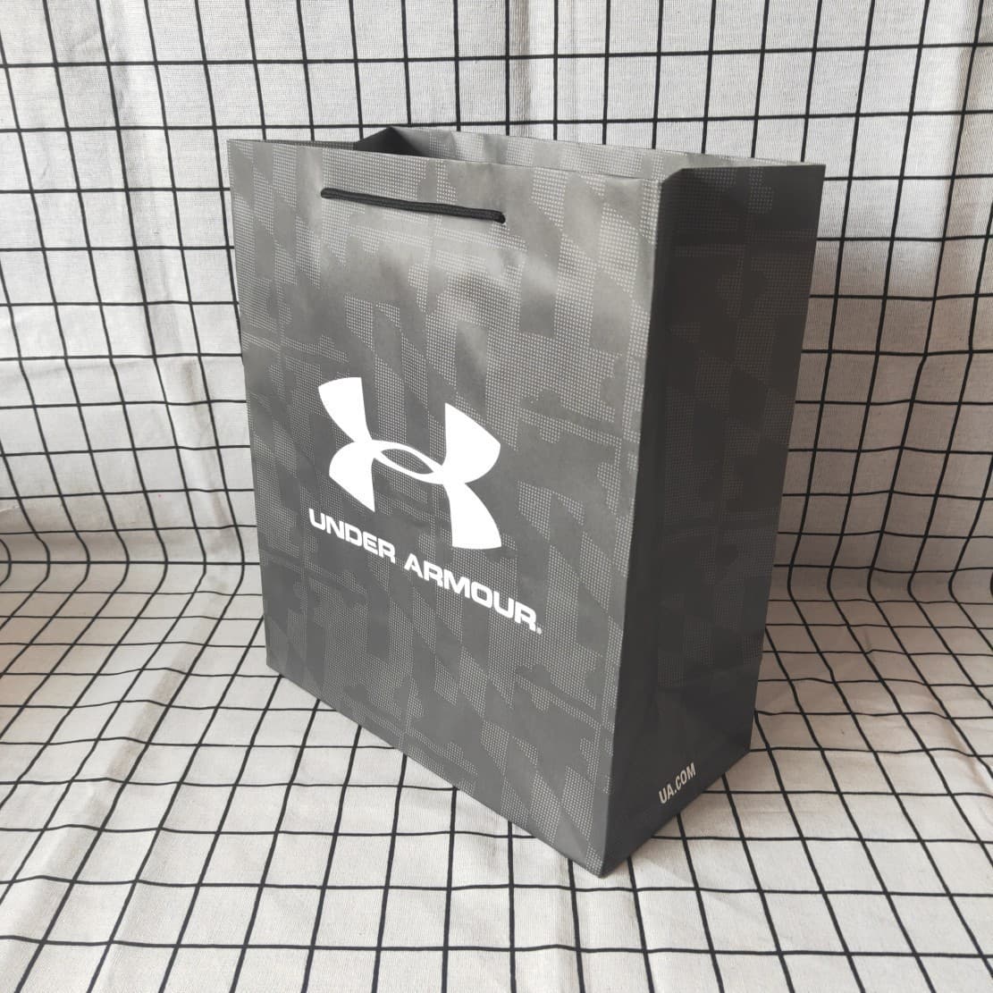 Under Armour Project Rock White Kraft Paper Shopping Bag New Style