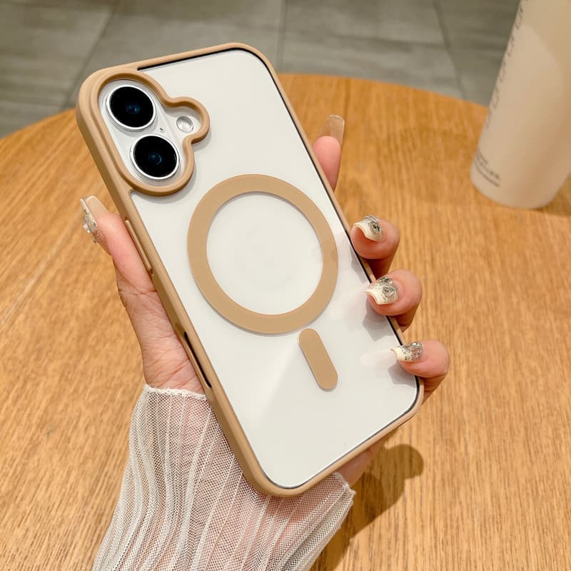 Compatible with iPhone 17 Pro Max Case, MagSafe Silicone for Apple 16, Transparent Acrylic Protective Cover